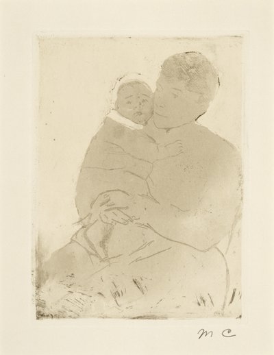 Krankenschwester und Baby Bill (Nr. 1), ca. 1889-90 von Mary Cassatt